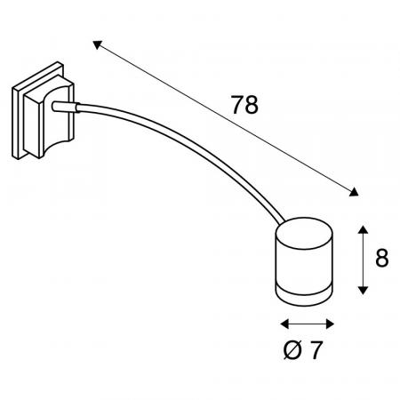 SLV 233135 NEW MYRA DISPLAY CURVE Wandleuchte IP55 anthrazit