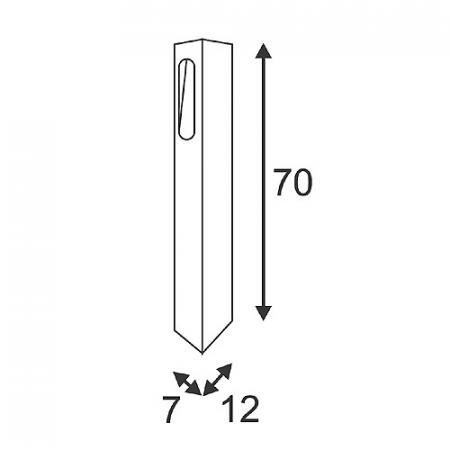 SLV 232145 SLOTBOX 70cm hohe eckige Wegeleuchte in anthrazit inkl. warmweiße LED IP44