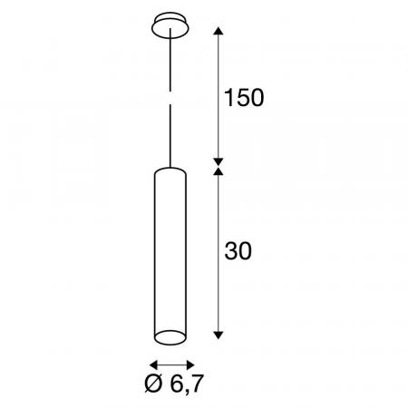 SLV 151851 ENOLA_B Pendelleuchte, PD-1, weiss, GU10, max. 50W