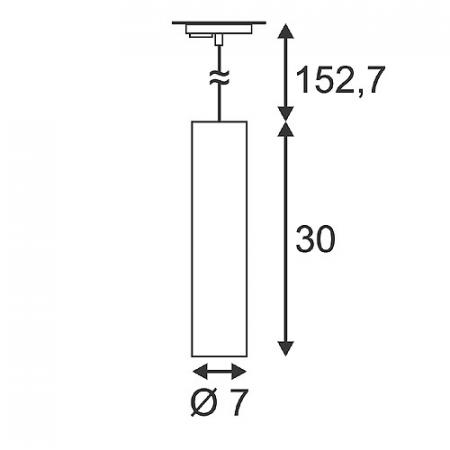 SLV 143961 ENOLA_B Pendelleuchte, PD-1, weiss, GU10, max. 50W, inkl. 1P.-Adapter