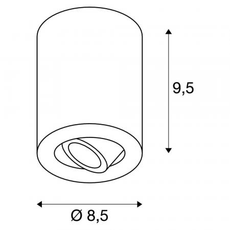 SLV 113931 TRILEDO ROUND CL Deckenstrahler mattweiss, LED, 6W, 38°, 3000K