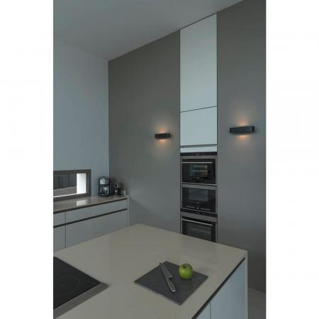 Moderne schwarz matt  lackierte OSSA Wandleuchte mit up/down-Licht für den Wohnbereich SLV 151410