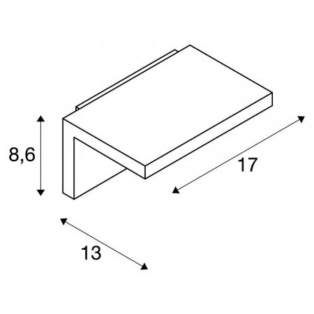 SLV 231351 ANGOLUX WALL Außen Wandleuchte rechtwinklig weiss inkl. warmweiße LED IP44