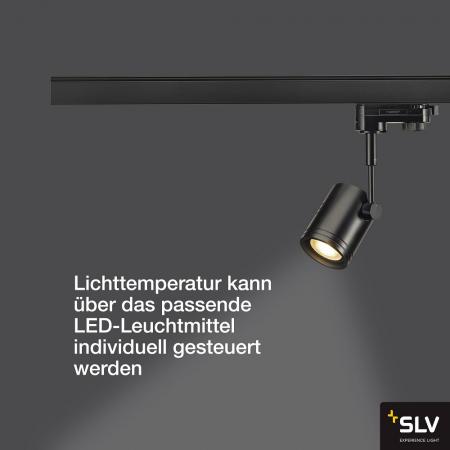 SLV 152240 BIMA I Leuchtenkopf, schwarz, GU10, max. 50W, inkl. 3P.-Adapter