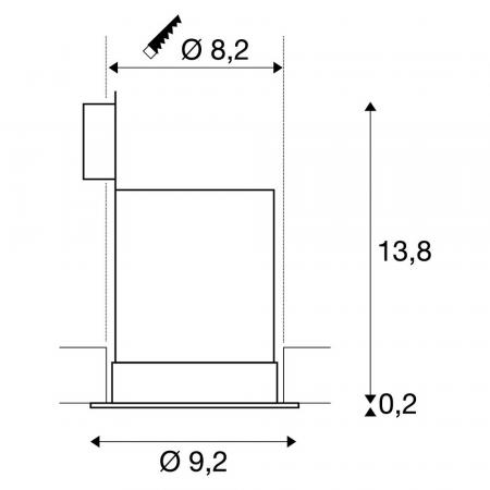 SLV Badezimmer Einbauleuchte CONTONE rund, weiss, inkl.LED, dimmbare Farbtemperatur, IP44 161291