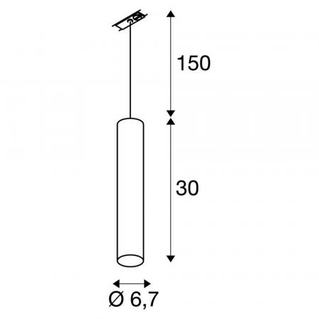 SLV 143960 ENOLA_B Pendelleuchte, PD-1, mattschwarz, GU10, max. 50W, inkl. 1P.-Adapter