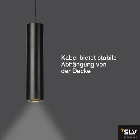 SLV 151850 ENOLA_B Pendelleuchte GU10 schwarz  A++