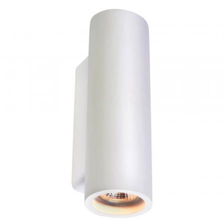 Elegante up&down Gips Wandleuchte PLASTRA in mattem weiß für kreative Köpfe zum bemalen SLV 148060