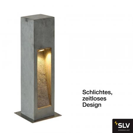 SLV 231370 ARROCK STONE LED Naturstein Wegeleuchte 50cm hoch eckig