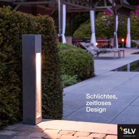 SLV 231371 ARROCK STONE LED Wegeleuchte aus Naturstein 75cm hoch eckig