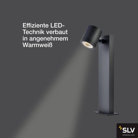 SLV 228545 ENOLA_C OUT POLE Wegeleuchte anthrazit schwenkbarer Kopf warmweiße LED