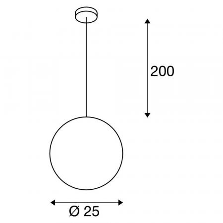 SLV 165390 ROTOBALL 25 Pendelleuchte E27 silbergrau/weiß  A++