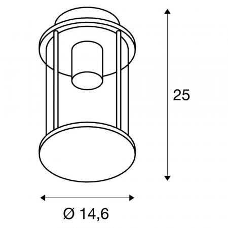 SLV 232065 PHOTONIA Tavernen Pendelleuchte in anthrazit inkl. 5m Kette IP44