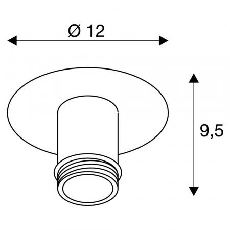 SLV 155551 FENDA E27 Deckenrosette E27 weiß  A++