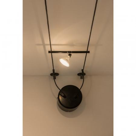 SLV 139090 COSMIC, Lampenhalter für TENSEO Niedervolt-Seilsystem in schwarz, schwenkbar, 2 Stück