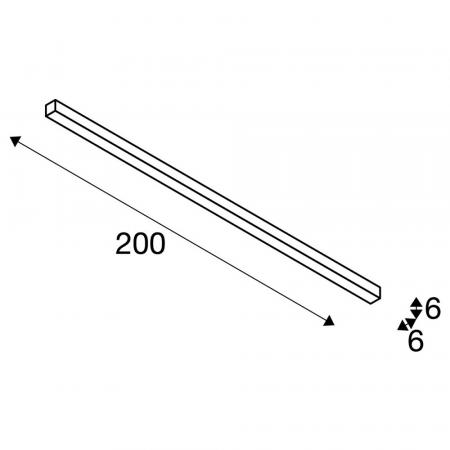 SLV 1000691 Q-LINE CL LED Indoor Deckenaufbauleuchte 2m BAP weiß 3000K