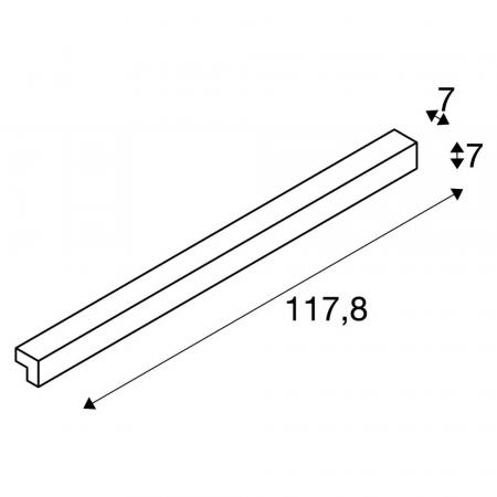  L-LINE 120cm lange LED Wandleuchte & Spiegellicht silber für Bad & Flur leistungsstarke warmweiße LED SLV 1001304