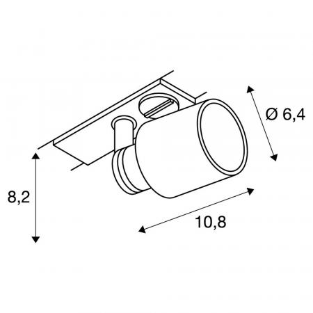 SLV 1001868 PURI TRACK SPOT QPAR51 Glas schwarz 50W inkl. 1P.-Adapter