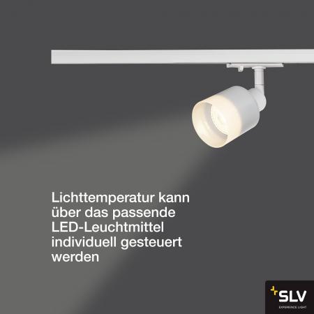 SLV 1001869 PURI TRACK SPOT QPAR51 Kunststoff weiß 50W inkl. 1P.-Adapter