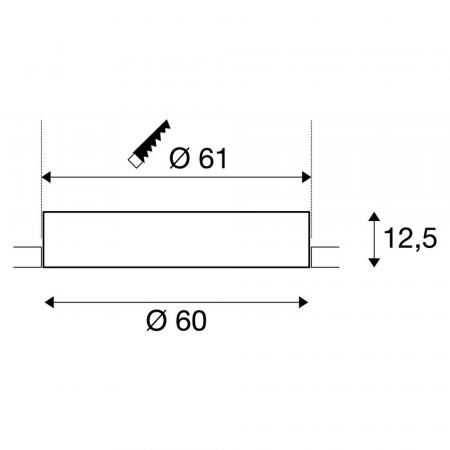 SLV 1001903 MEDO 60 EL LED Indoor Deckeneinbauleuchte rahmenlose Version weiß 3000/4000K