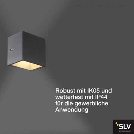 SLV 1002032 SITRA CUBE LED Aussenwandleuchte up&down anthrazit IP44 3000K