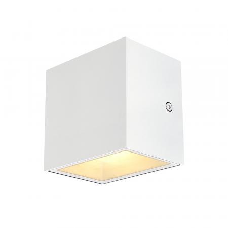 SLV 1002033 SITRA CUBE LED Wandleuchte für innen & außen in weiß inkl.warmweiße LED IP44