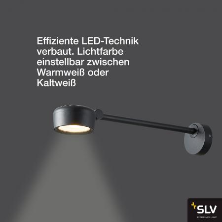 SLV 1002905 ESKINA Outdoor Displayleuchte Wandleuchte anthrazit dimmbar IP65