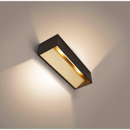 LED DIM-TO-WARM LOGS IN Wandlampe in edlem schwarz/gold Farbton wählbar SLV 1002928