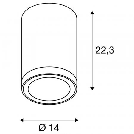 SLV 1003442 ENOLA ROUND L Outdoor LED Deckenaufbauleuchte anthrazit CCT 3000/4000K