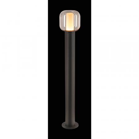 SLV 1004681 OVALISK 100cm hohe LED Wegeleuchte mit Glaskugel anthrazit mit umschaltbarer Farbtemperatur warm- oder neutralweiß