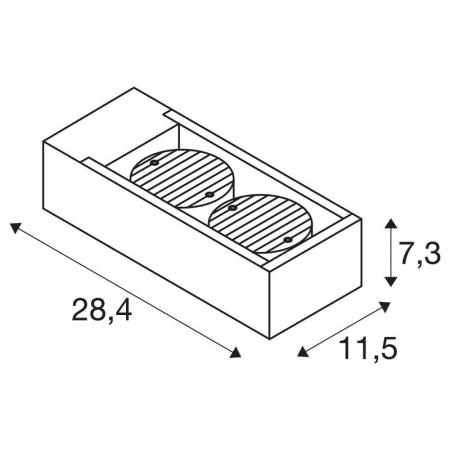 SLV 1004748 ESKINA FRAME LED Außenwandleuchte double anthrazit umschaltbar 3000/4000K