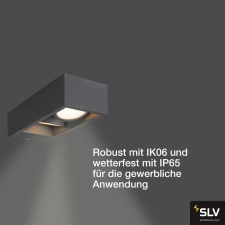 SLV 1004748 ESKINA FRAME LED Außenwandleuchte double anthrazit umschaltbar 3000/4000K