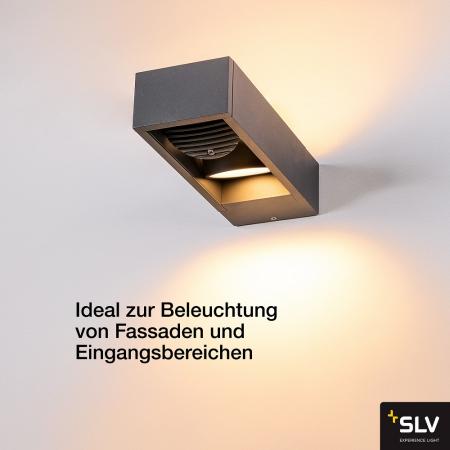 SLV 1004748 ESKINA FRAME LED Außenwandleuchte double anthrazit umschaltbar 3000/4000K