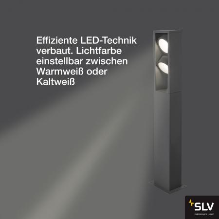 SLV 1004751 ESKINA FRAME 75 FL Outdoor LED Stehleuchte double anthrazit CCT switch 3000/4000K