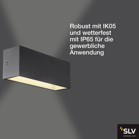 SLV 1005155 SITRA L WL UP/DOWN LED Außen Wandleuchte anthrazit umschaltbare Farbtemperatur