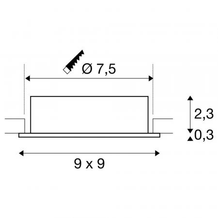 SLV 1007377 NEW TRIA 75 Deckeneinbauleuchte für GU10, IP 20, weiß, Einbau⌀ 75mm, Einbautiefe 65mm