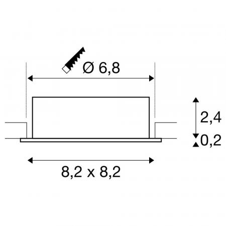 SLV 1007371 NEW TRIA 68 Deckeneinbauleuchte IP 20, in weiß Einbau⌀ 68mm, Einbautiefe 65mm