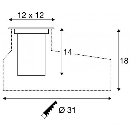 SLV 1007811 DASAR Outdoor LED Bodeneinbauleuchte