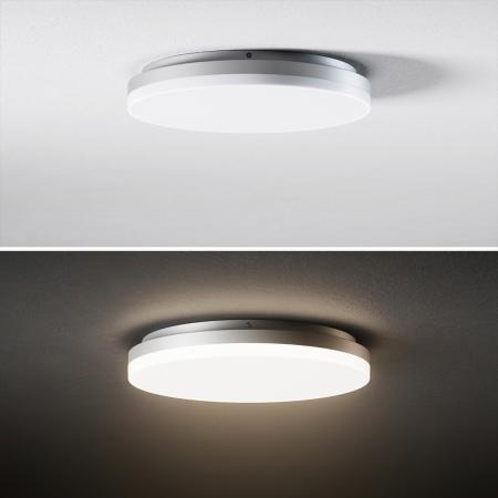 Helle Blendfreie LED-Deckenleuchte Bad & Flur ø22cm 15W neutralweißes Licht IP44 Sigor