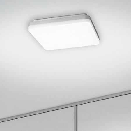 Sensor LED-Deckenleuchte SQUARE 26x26cm 18W warmweiß blendfrei IP20 Sigor