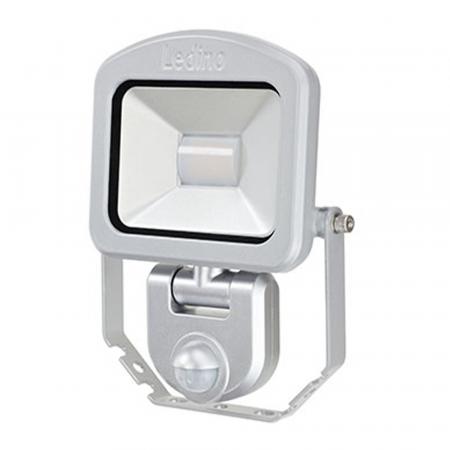 Ledino LED-Strahler mit Sensor PIR Flutlicht Charlottenburg 10SNI, 10W, 4000K, silber neutralweiss