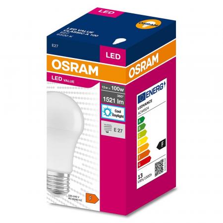 Helle OSRAM E27  LED Lampe Value matt 11W wie 100W tageslichtweiß