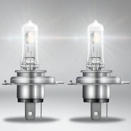 2er Pack OSRAM P14.5s NIGHT BREAKER SILVER H4 Scheinwerferlampe mit Leuchtweite von bis zu 130 m