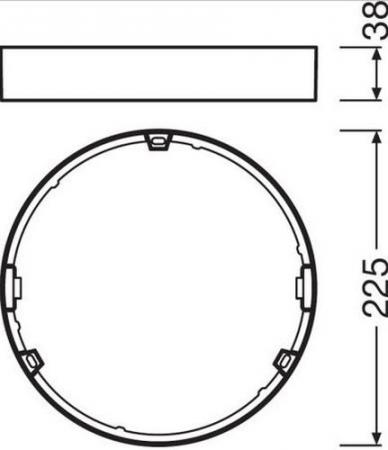 LEDVANCE Downlight Slim FRAME Aufbaurahmen für DN210 Round weiß