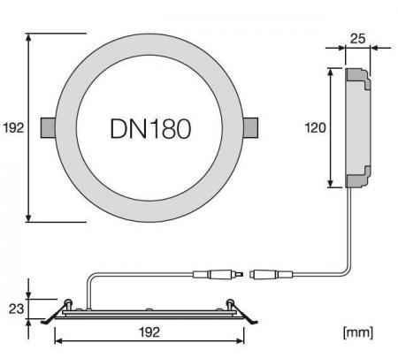 Ledvance Weiße LED Einbauleuchte Slim Einbau-ø18 rund 17W 4000K universalweißes Licht