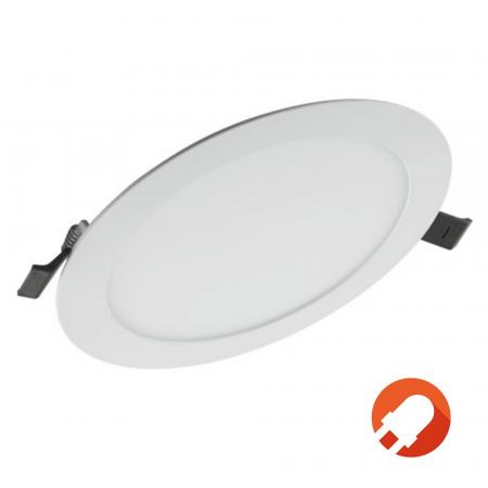Flache weiße Ledvance LED Einbauleuchte Slim Einbau ø 20,5cm rund 22W 4000K neutralweißes Licht