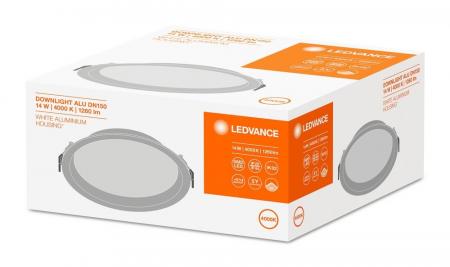 LEDVANCE DOWNLIGHT LED Einbauleuchte 14 W 4000 K neutralweißes Licht  IP44/IP20 EB⌀ 150mm  EB-T 100mm