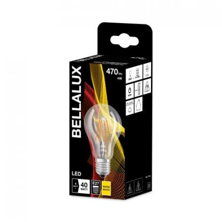 Bellalux LED Classic Filament E27  40W Ersatz warmweiß  Birnenform Wohnbeleuchtung