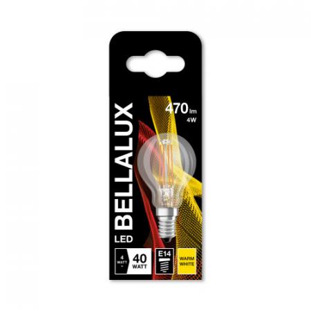 Bellalux E14 LED Filament-Leuchtmittel in Tropfenform 40 W Ersatz warmweißes Licht klar für Wohnlampen