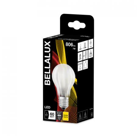 Bellalux LED Classic Filament E27 gefrostet matt 7W als 60W Ersatz warmweißes Licht Birnenform Wohnbeleuchtung